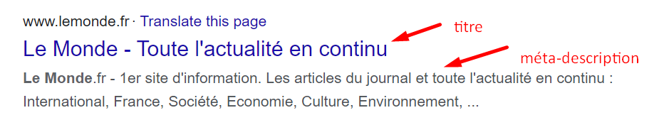 meta-description pour SEO