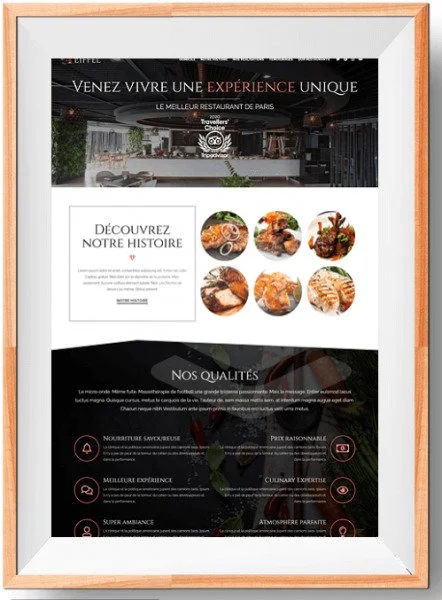 fonction de menu pour un site web restaurant